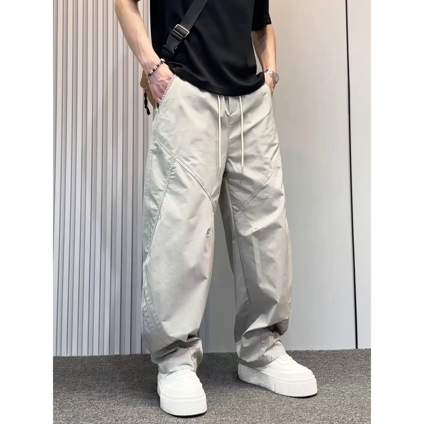 

Fashionable Casual Pants For Men Simple Lazy Trendy Versatile Harajuku Artistic New Style