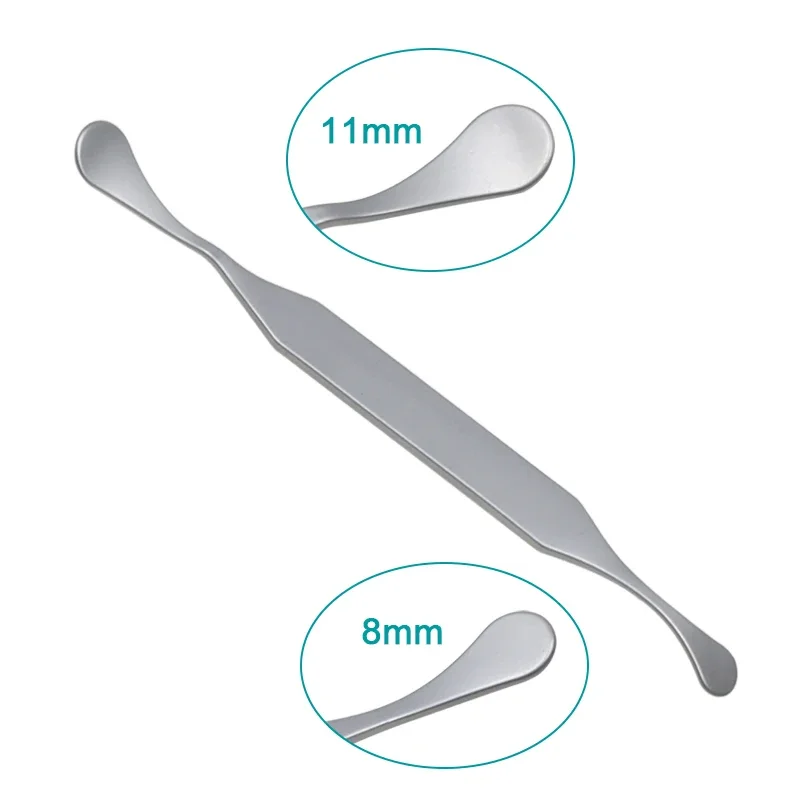 Rhinoplasty Double-head Piece Shovel Round Head Piece Spatula Stainless Steel Nasal Instrument