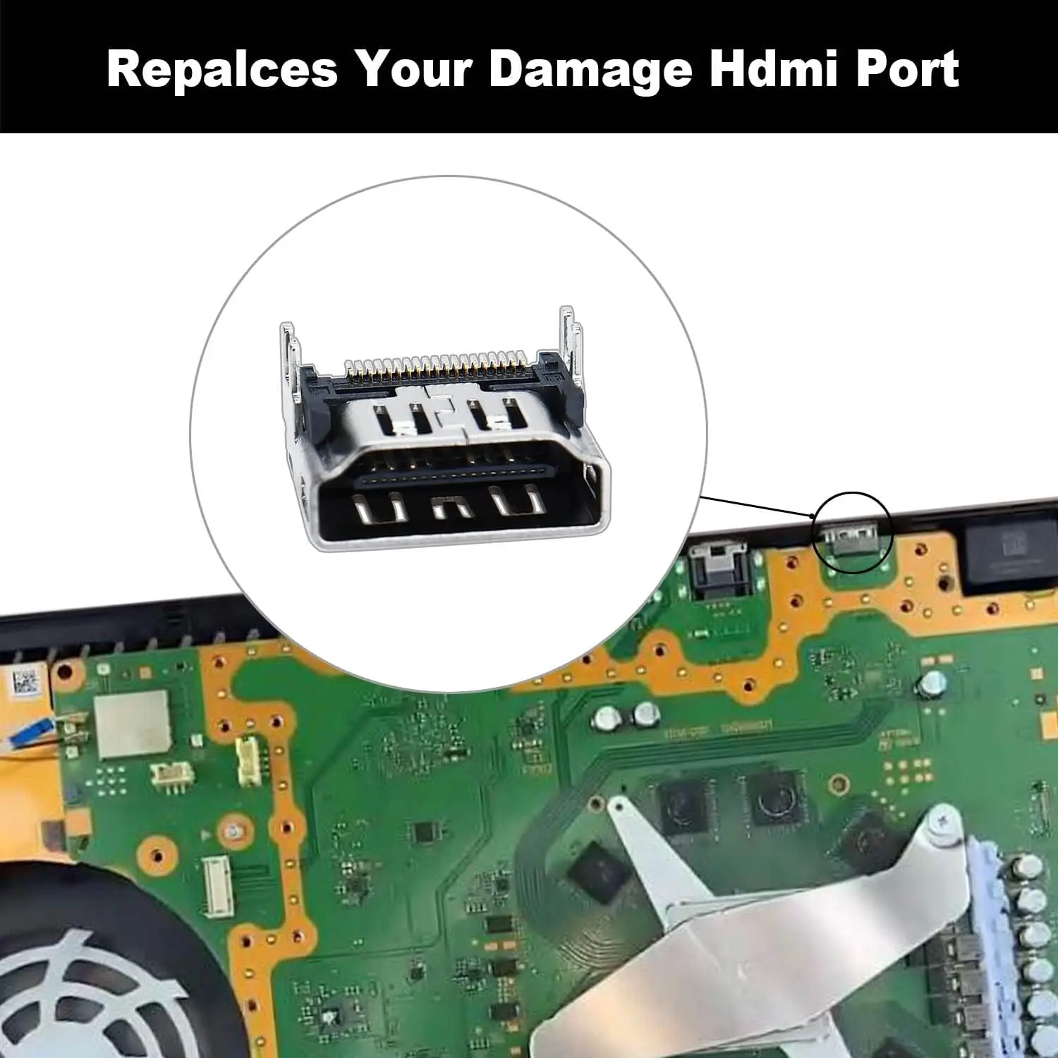 10pcs HDMI-compatible Port Display Socket Interface Jack Connector Replacement for PS5 Playstation 5 Repair Part