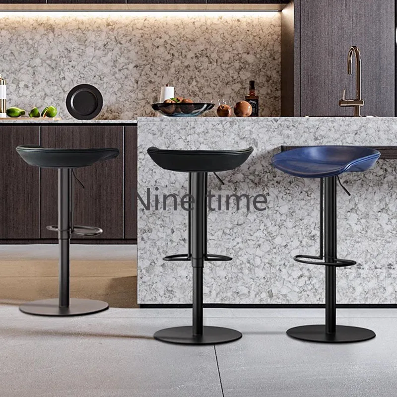 Silla de Bar de diseño moderno, taburete de tienda de madera, cocina al aire libre, minisillas de casa, taburetes rojos de lujo, muebles altos de terciopelo gris