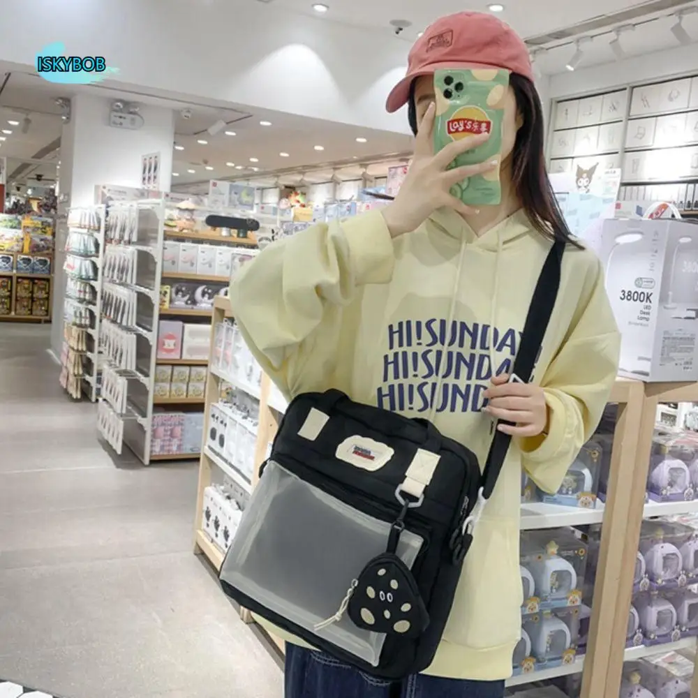 

Прозрачная маленькая сумка Ita, многофункциональная прозрачная сумка для карманной булавки, водонепроницаемая сумка с шелковой лентой, рюкзак для демонстрации булавок