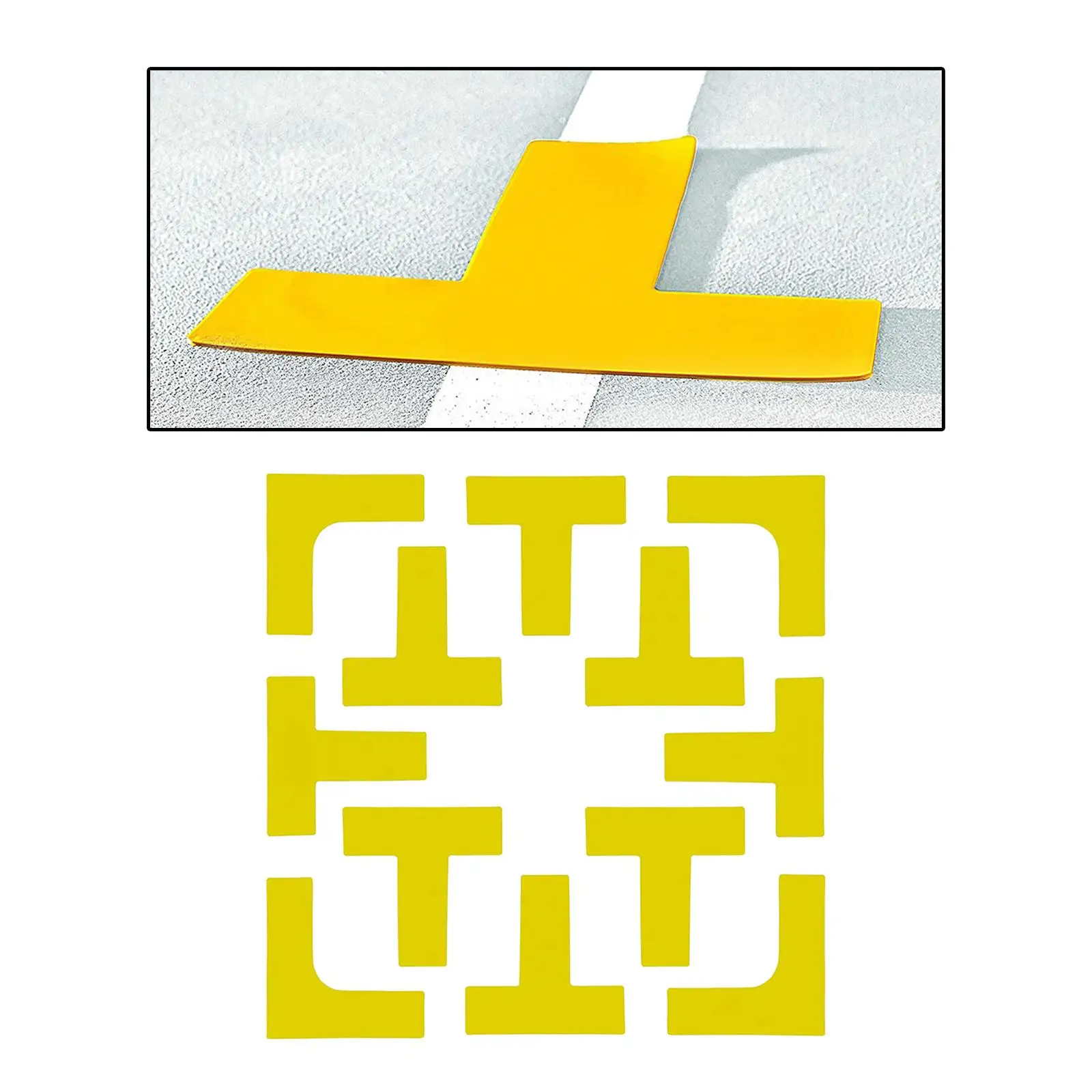 Outdoor Pickleball Court Marker Lines Yellow Silicone T L Shaped Markers for Mini Tennis Court Creation and Sports Training