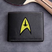 Star Trek Logo PU Leather Wallet Minimalist Design Lightweight Durable Men Women Compact Business Fashion Accessory