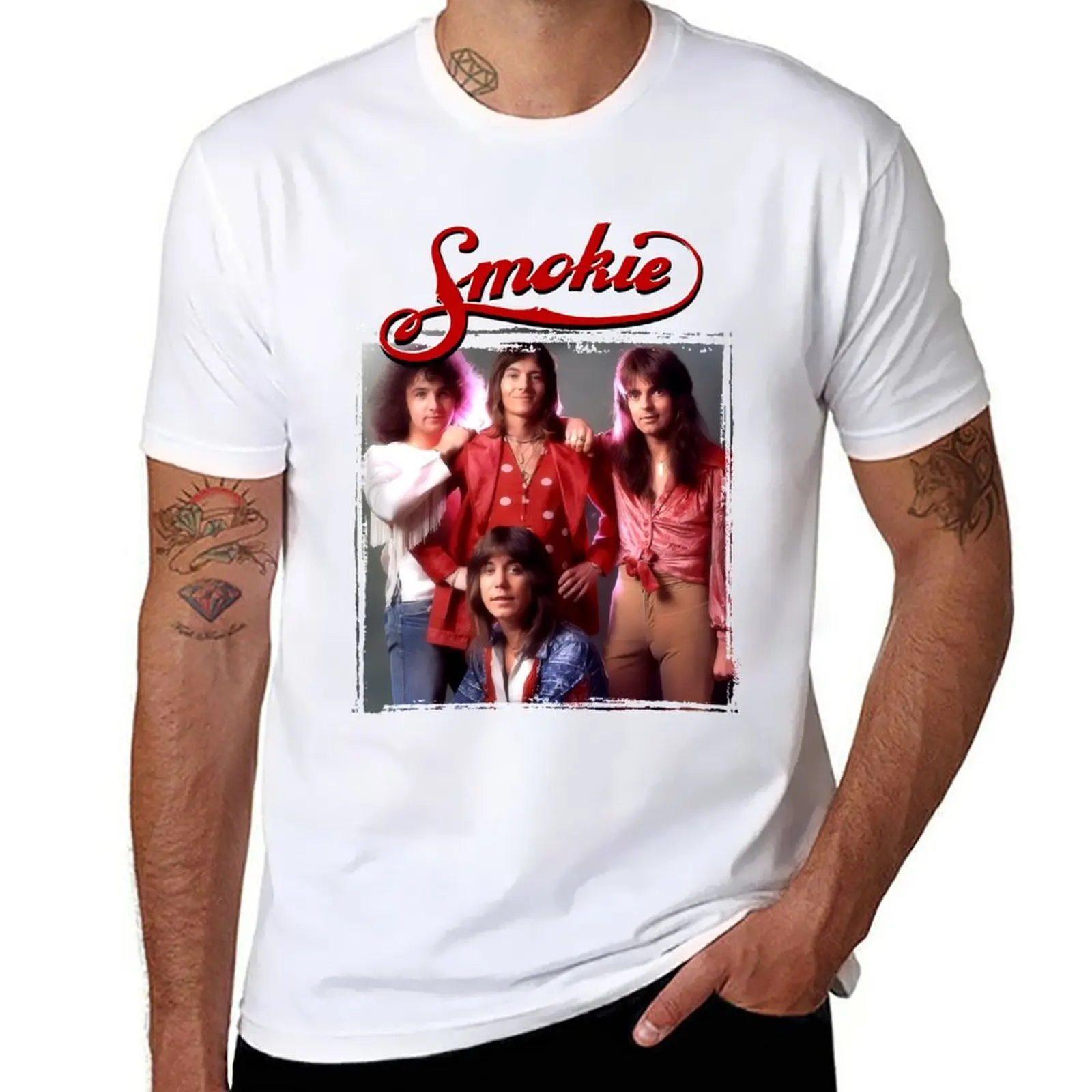 New Smokie T-Shirt hippie clothes oversized t shirts slim fit t shirts for men