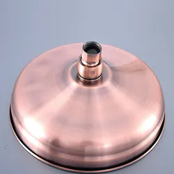 8 Inch Round Rainfall Shower Head Rainfall Bathroom Top Sprayer Antique Red Copper Rain Showerhead Lsh258