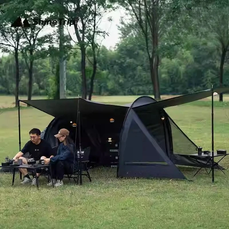 Outdoor tunnel tent camping canopy portable folding rain and sun protection tent