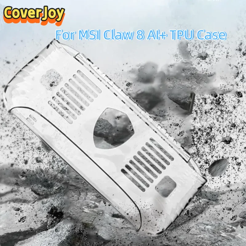 حافظة CoverJoy رفيعة للغاية لجهاز MSI Claw 8 AI + حافظة واقية من السيليكون الناعم مضادة للسقوط غطاء كامل لوحدة التحكم مقاس 8 بوصة