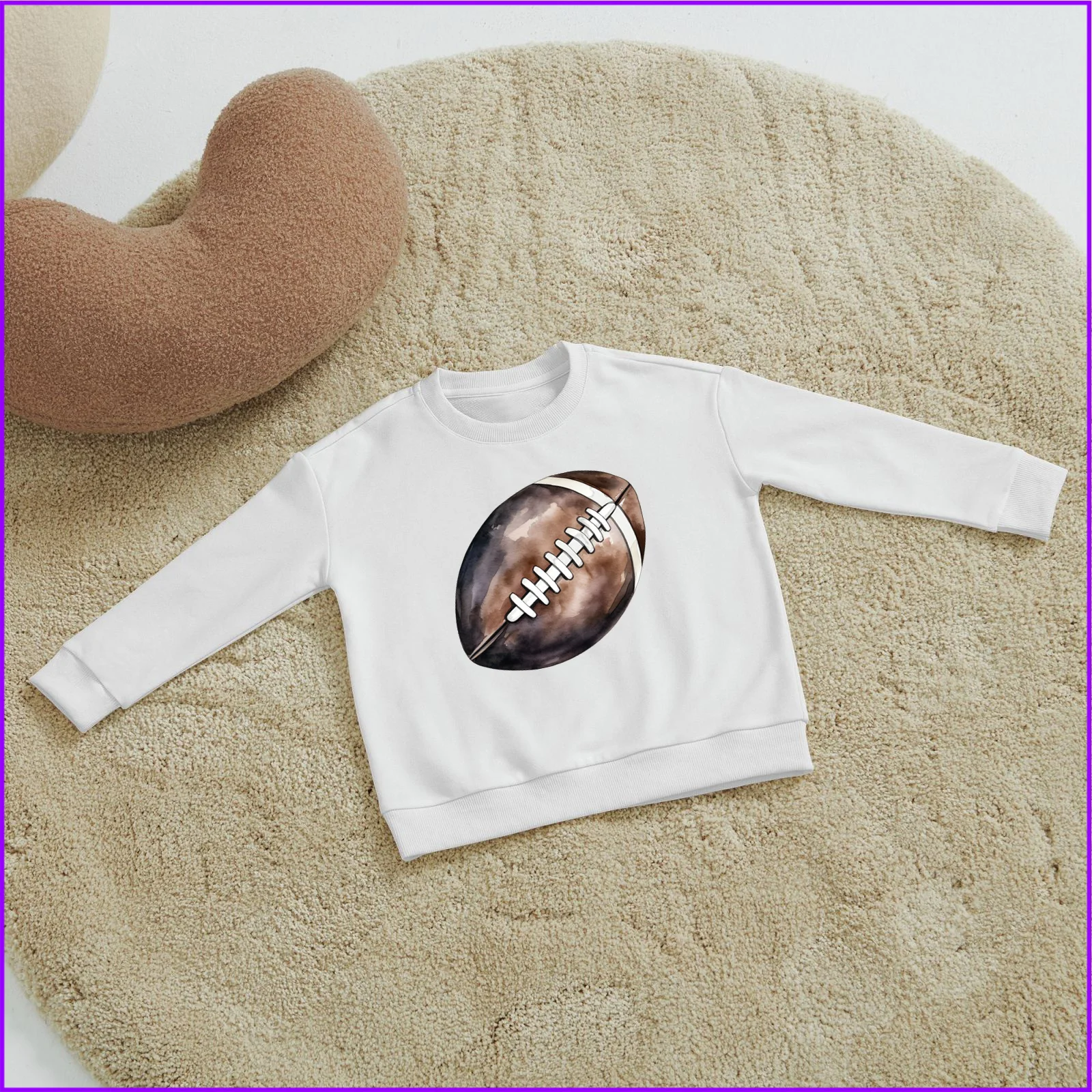 

American Football Ball Sjb46 Kids Boys Girls Hoodies Sweatshirts Rainbow Friends High Nightmare Wednesday Outerwear Sweaters Tee