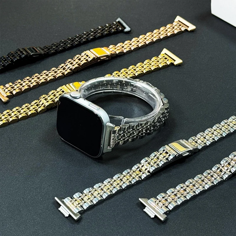 حزام ساعة لهاتف Huawei Fit 3/4/4 Pro ثنائي اللون من الفولاذ المقاوم للصدأ يتضمن أداة إزالة الساعة سوار معدني عالي الجودة