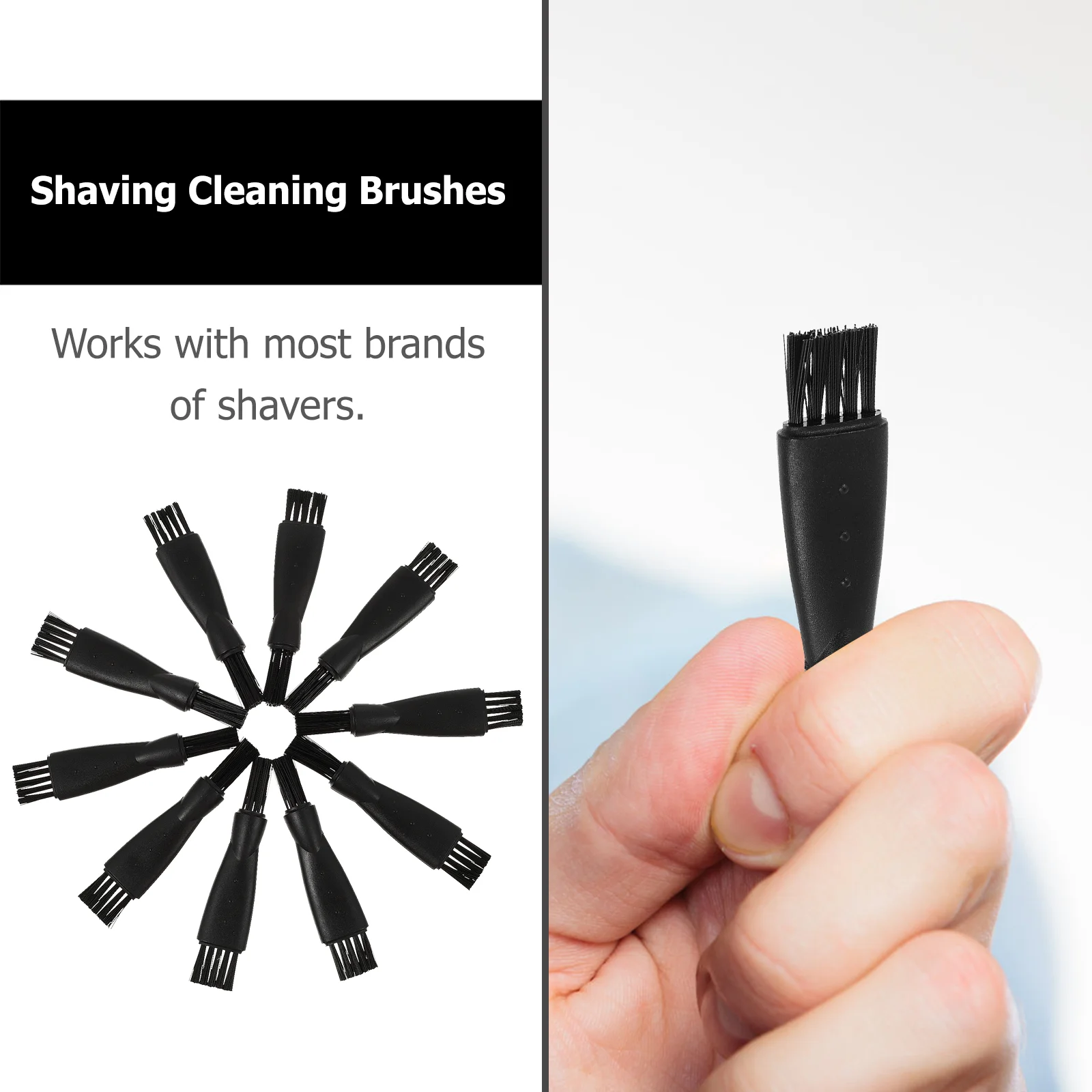 10 Pcs Shaving Brush Cleaning Replacement Razor Shaver Blades for Shavers Both Ends