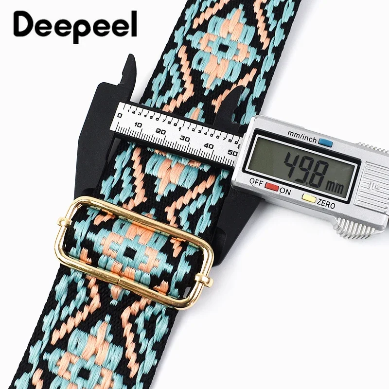 Deepeel 5cm Wide Women\'s Bag Shoulder Strap 80-130cm Adjustable Embroidered straps Replace Crossbody Belt for Bags Accessories