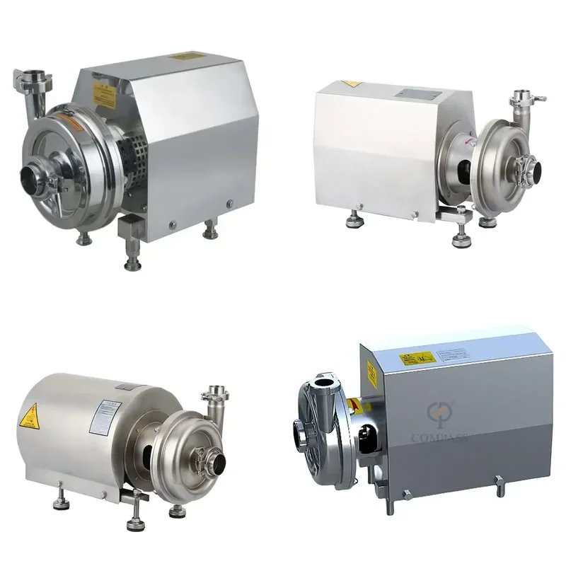 Bomba Centrífuga Sanitaria de Acero Inoxidable Compass SS304 KSCP con Motor de 2.2kw, Grado Alimenticio, para Bebidas, Leche y Cerveza