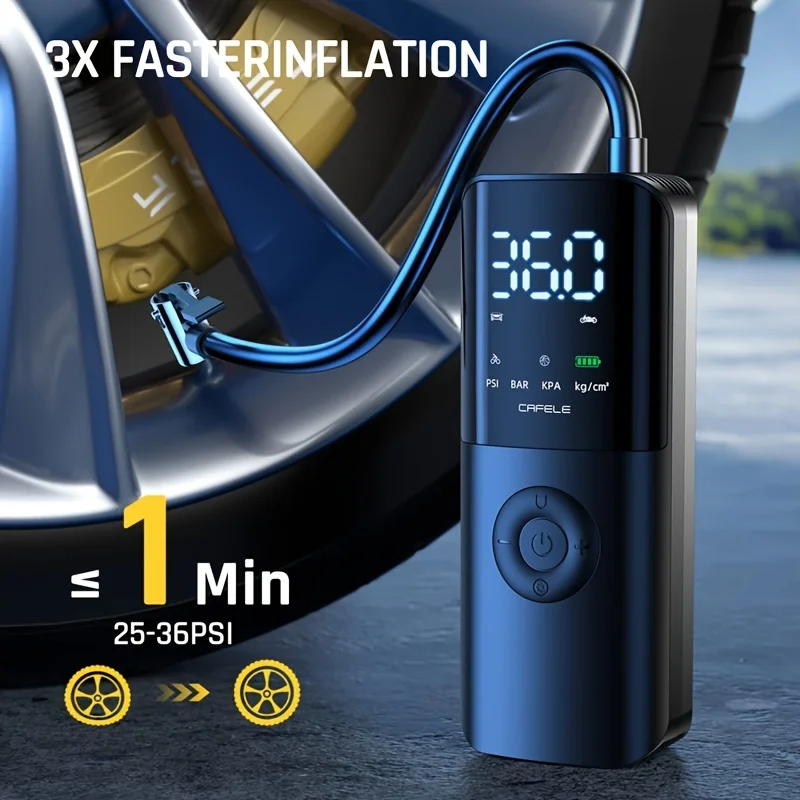 Air Compressor Portable Car Air Pump Digital Wireless Car Tyre Inflator 12V 150PSI Tire Air Injector For Bicycle Tire Fill Pump