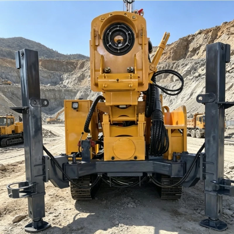 New Fully-Auto 2000 Meters Water Well Rotary Drilling Rig Customized Water Well Drilling Rig Diesel Engine Hydraulic Pump Motor