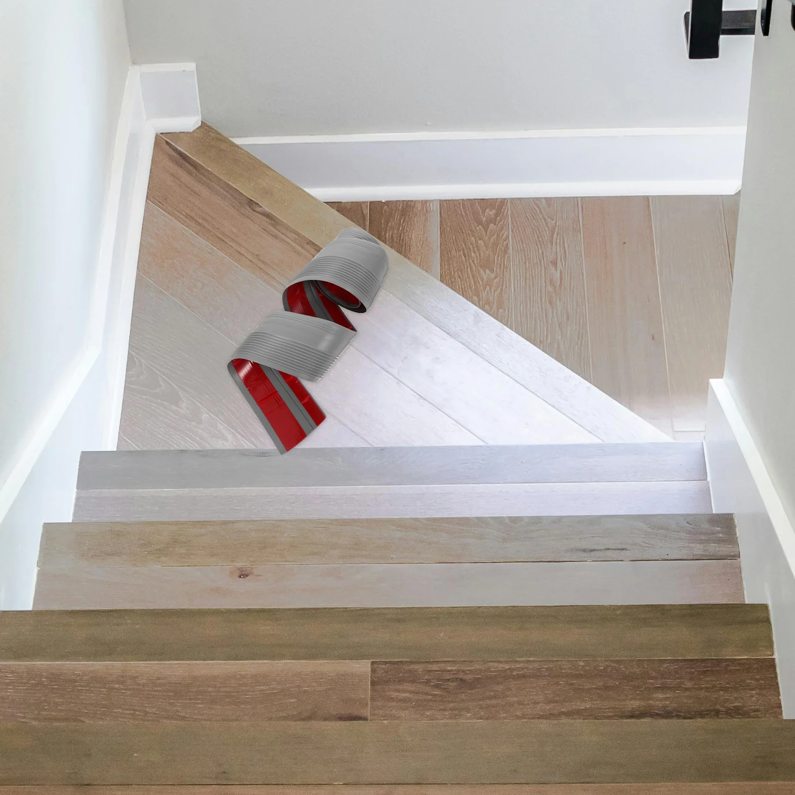 Rutschfester Treppen-Nasenschutz, strukturierte Oberfläche, Kantenbesatz für Innentreppen, selbstklebender Austausch der Stufenkantenstreifen