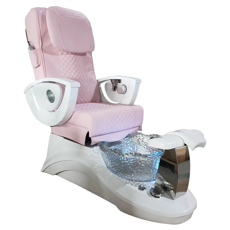 Nail Salon Furniture Equipment White Golden Electric Reclining Massage Manicure Foot Spa Luxury Pedicure Chairs