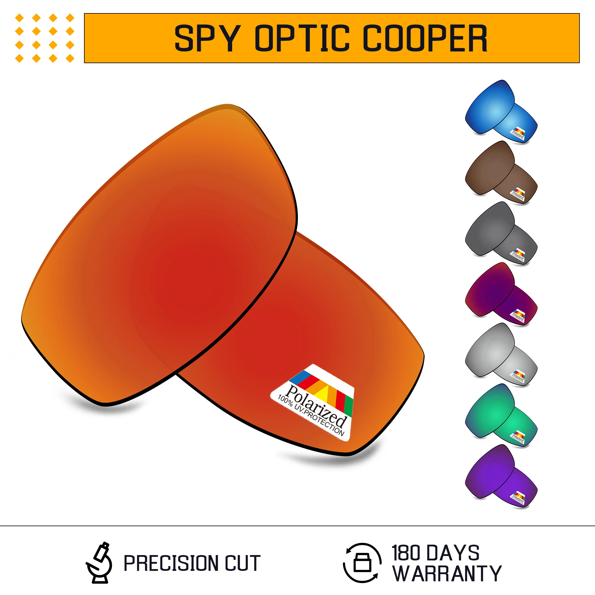 Bwake-Lentes de repuesto polarizadas para montura de gafas de sol Spy Optic Cooper, múltiples opciones