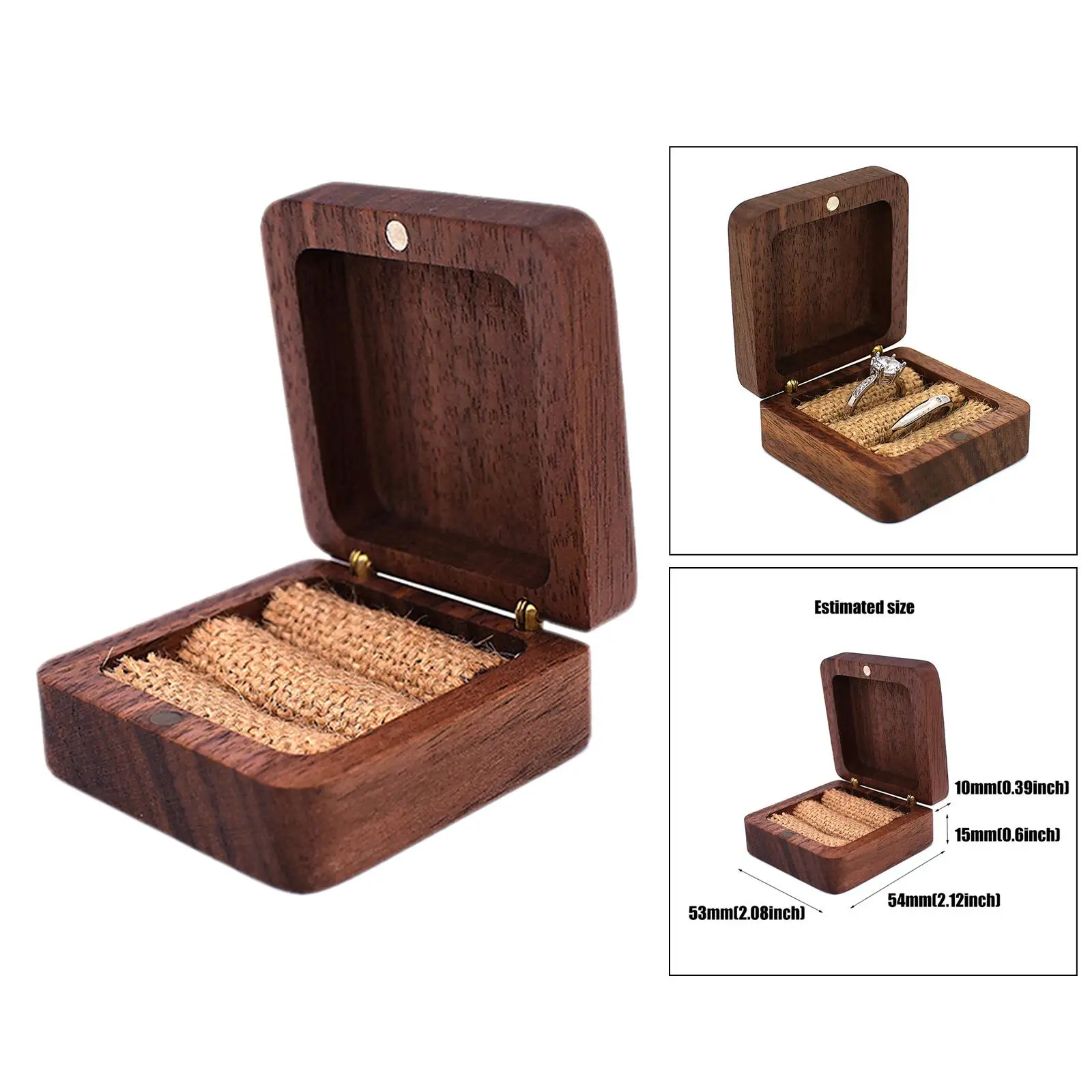 

Rings Box for Wedding Engagement Proposal Small High Rings Box Jewelry Box