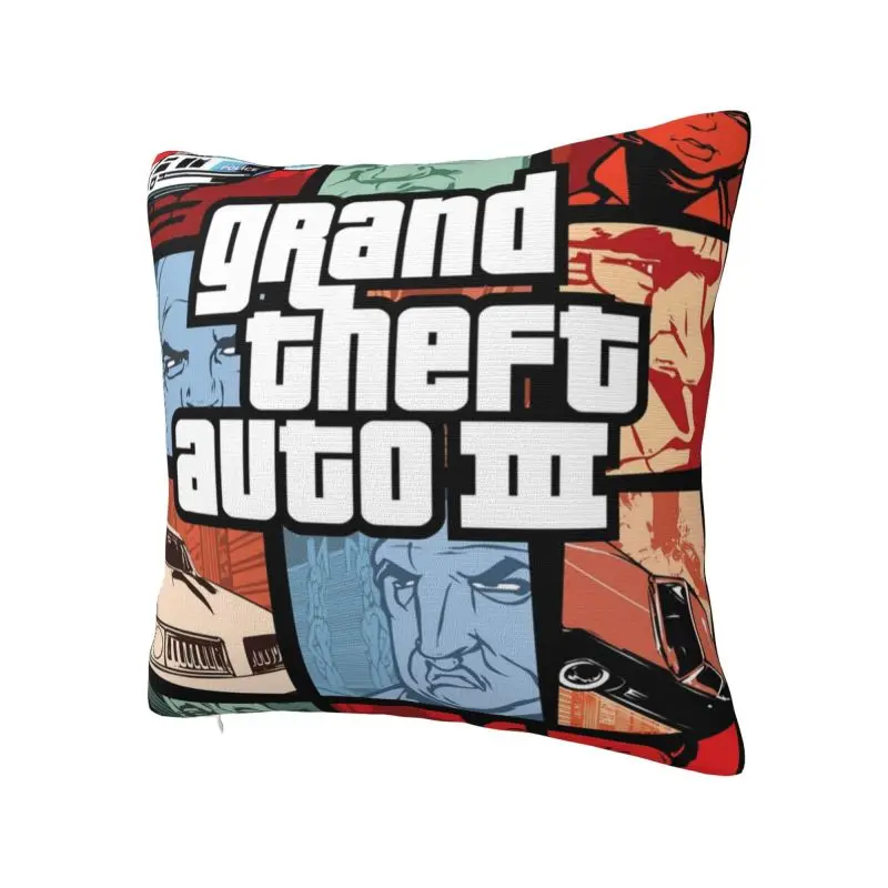 Grand Theft Auto Pillow Case Home Decorative Cute GTA Adventure Game Outdoor Cushions Square Pillowcase