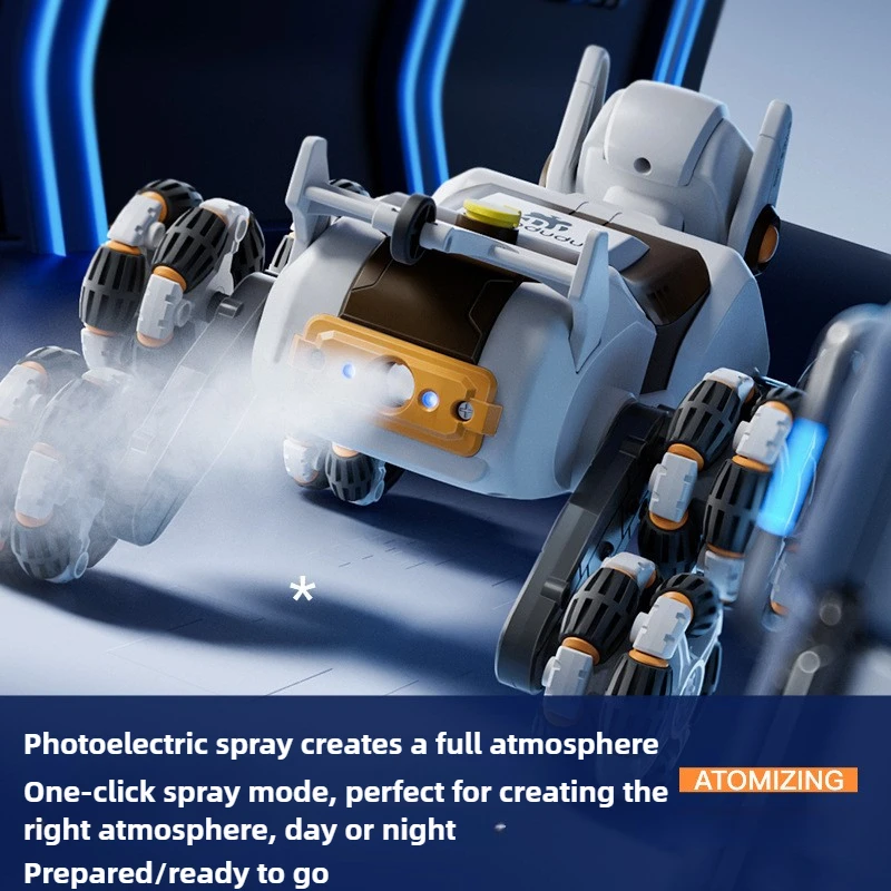 أشياء رائعة لعبة سيارة مضحكة هدية-AI ذكي Rc روبوت الكلب ، 8 عجلة ضرطة رذاذ سيارة التحكم عن بعد ، عجلات ساخنة Rc سيارات لعب للأطفال