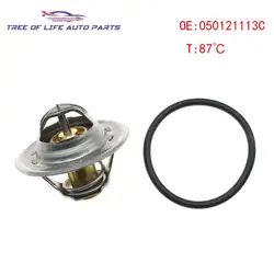 050121113C 87 °C Engine Coolant Thermostat For VW Passat B5 B6 Golf MK5 MK6 A3 A4 A6 TT Seat Leon Toledo 050121113H 050121113