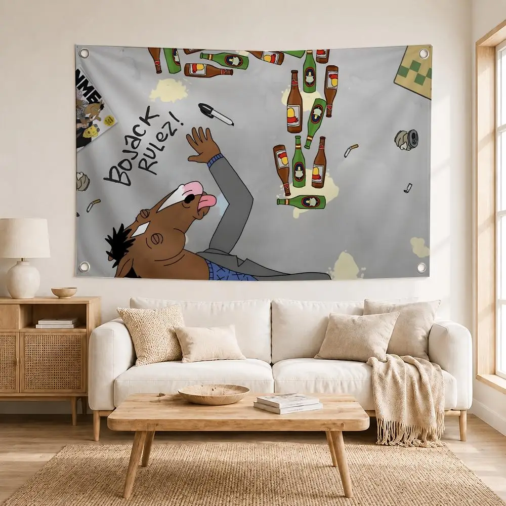 BOJACK HORSEMAN Flags Decoration Outdoor Picnic Party Art Hanging Home Camping Party Banner