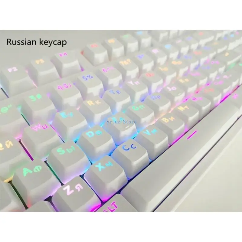 583D 104 Keys ABS Russian Korean Backlit Keycaps OEM Profile For Mechanical Keyboard