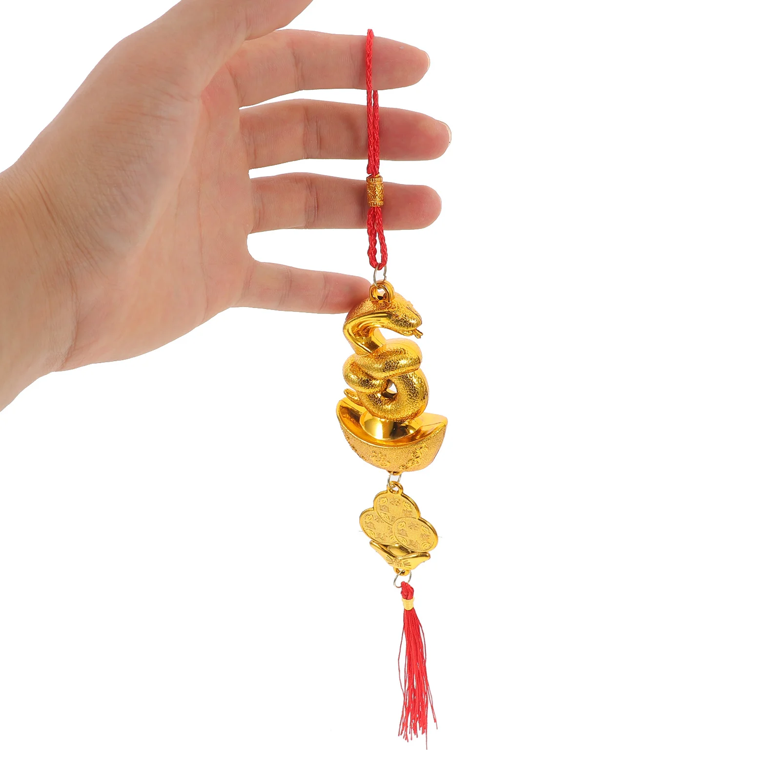 4 szt. Dekoracji na Święto Wiosny, chiński Nowy Rok, zawieszka z symbolem Roku Węża, ozdoba z frędzlami do domu, na drzwi, do samochodu, na okno, do bonsai
