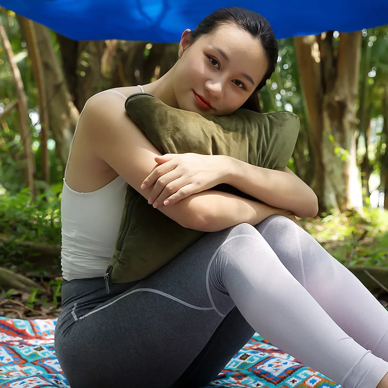 Camping Pillow Quilt Hooded Winter Water Repellant Blanket Poncho Multifunctional Outdoor Camping Sleeping Blanket Wearable