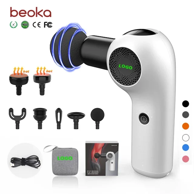 

Beoka private label high quality powered portable sport body vibration massagers cordless muscle fascial massage gun powerful