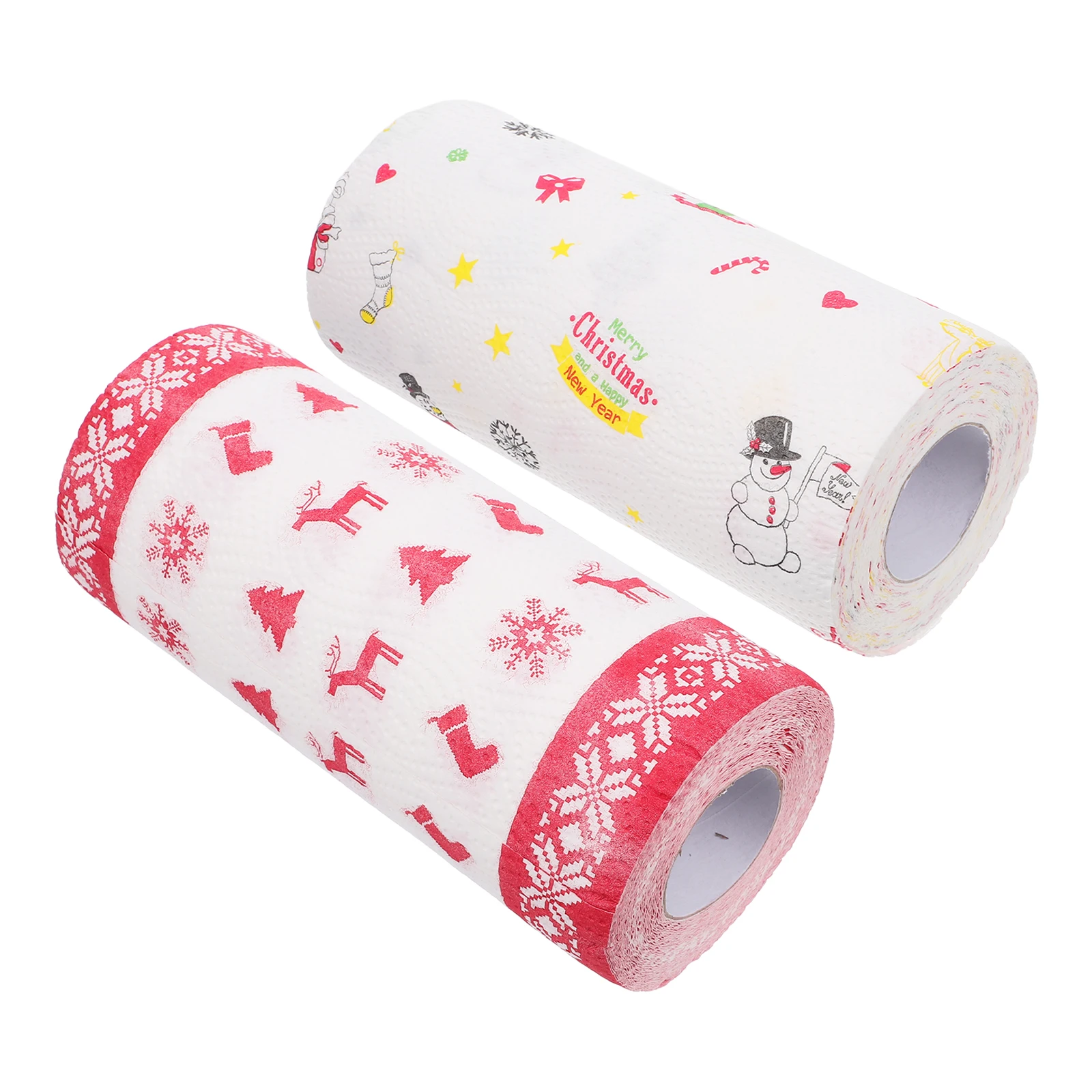 

2pcs Christmas Themed Disposable Kitchen Oil absorbing Paper Towels Food Wrapping Decoration Double Effects Grease proof Paper