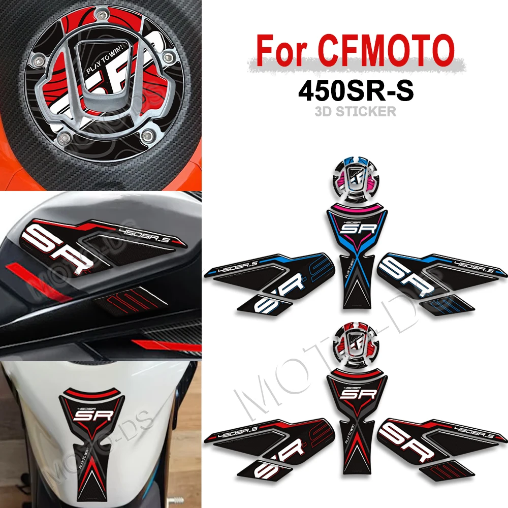 

Для CFMOTO 450SR S450 SR 450SRS 2023-2025 мотоциклетный комплект защиты всего тела 3D 450SR-S, ручки бака, наклейки на боковой обтекатель топлива