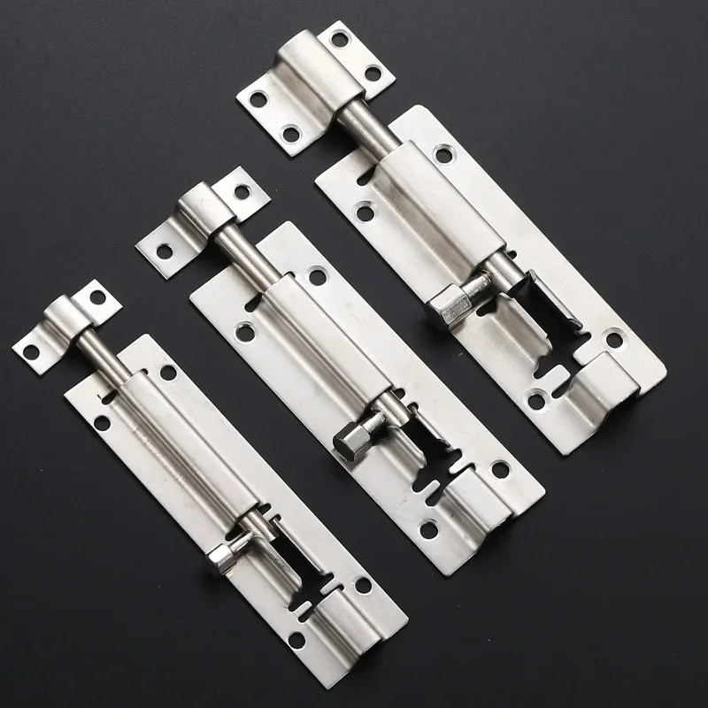 1pcs 2/3/4/5/6/8 Inch Door Bolt Lock Sliding Door Chain Lock Furniture Latch Home Safety Stainless Steel