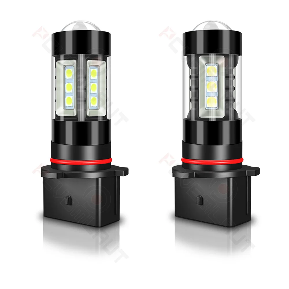 CHUSYYRAY 2PCS Car lights PSX26W Super Bright LED Headlights High Low Beam Fog Light Bulb White 12V 6000K Car accsesories