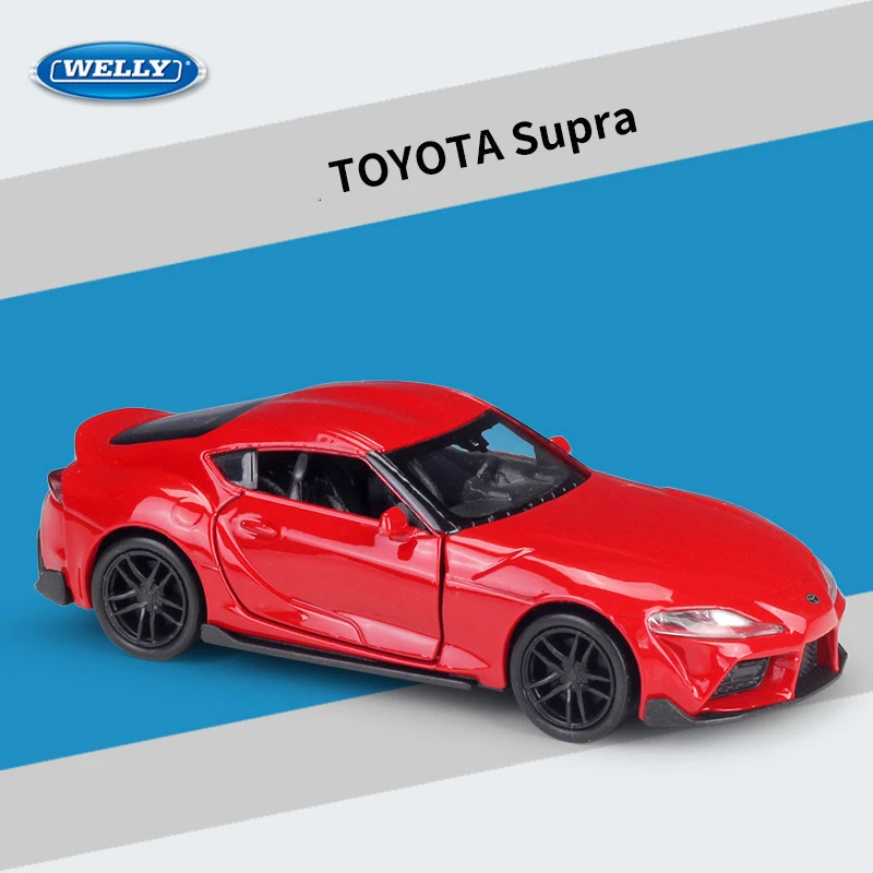 

Модель автомобиля WELLY 1:36 TOYOTA Supra из сплава, подходит для детских игрушек и коллекций