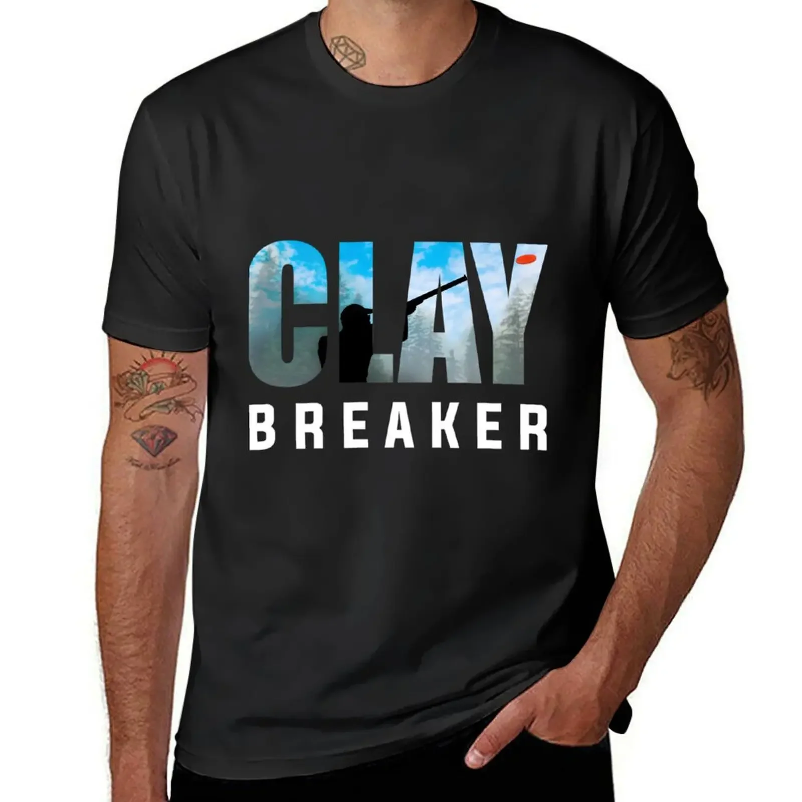 Clay Breaker - Clay Pigeon Shooting Shot Gun Skeet Trap Target T-Shirt anime cute tops blacks street wear shirts men graphic