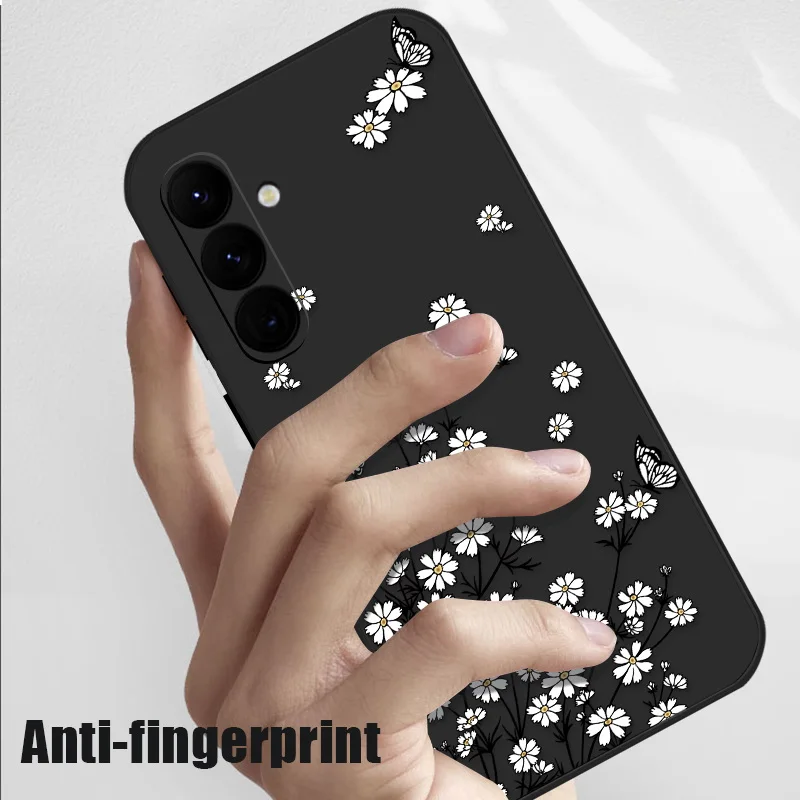 Flower Case For Samsung Galaxy S24 S25 S23 S22 Ultra S21 S20 FE A15 A25 A35 A55 A34 A36 A16 A17 A56 A54 5G Coque Lanyard Cover