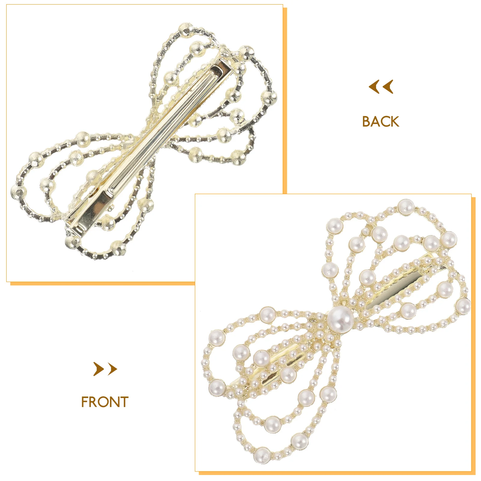 

4 Pcs Pearl Flower Hair Card Barrettes for Women Floral Clip The Flowers Pins Butterfly Hairpins Decorative Miss
