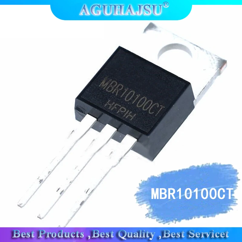 10pcs/lot MBR10100CT MBR10100 10100CT TO-220 In Stock 10A 100V  new original