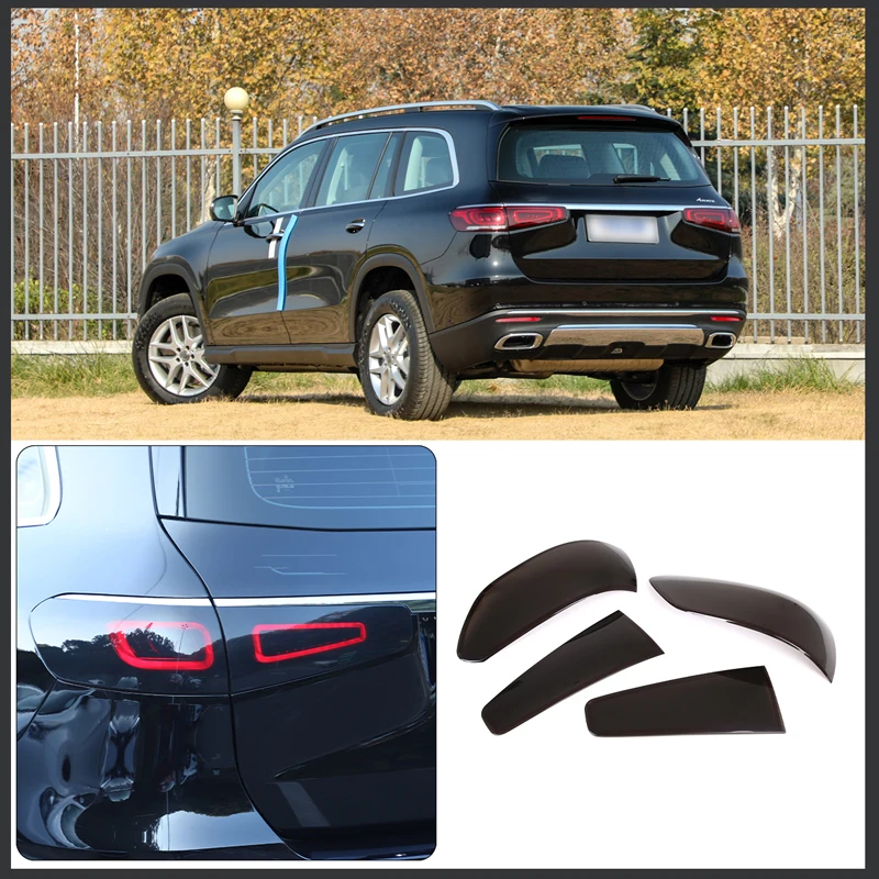

ABS Car Smoked Rear Tail Light Decor Cover Taillight Cover Guard Sticker For Mercedes-Benz GLS 2020-2022 Car Accessories