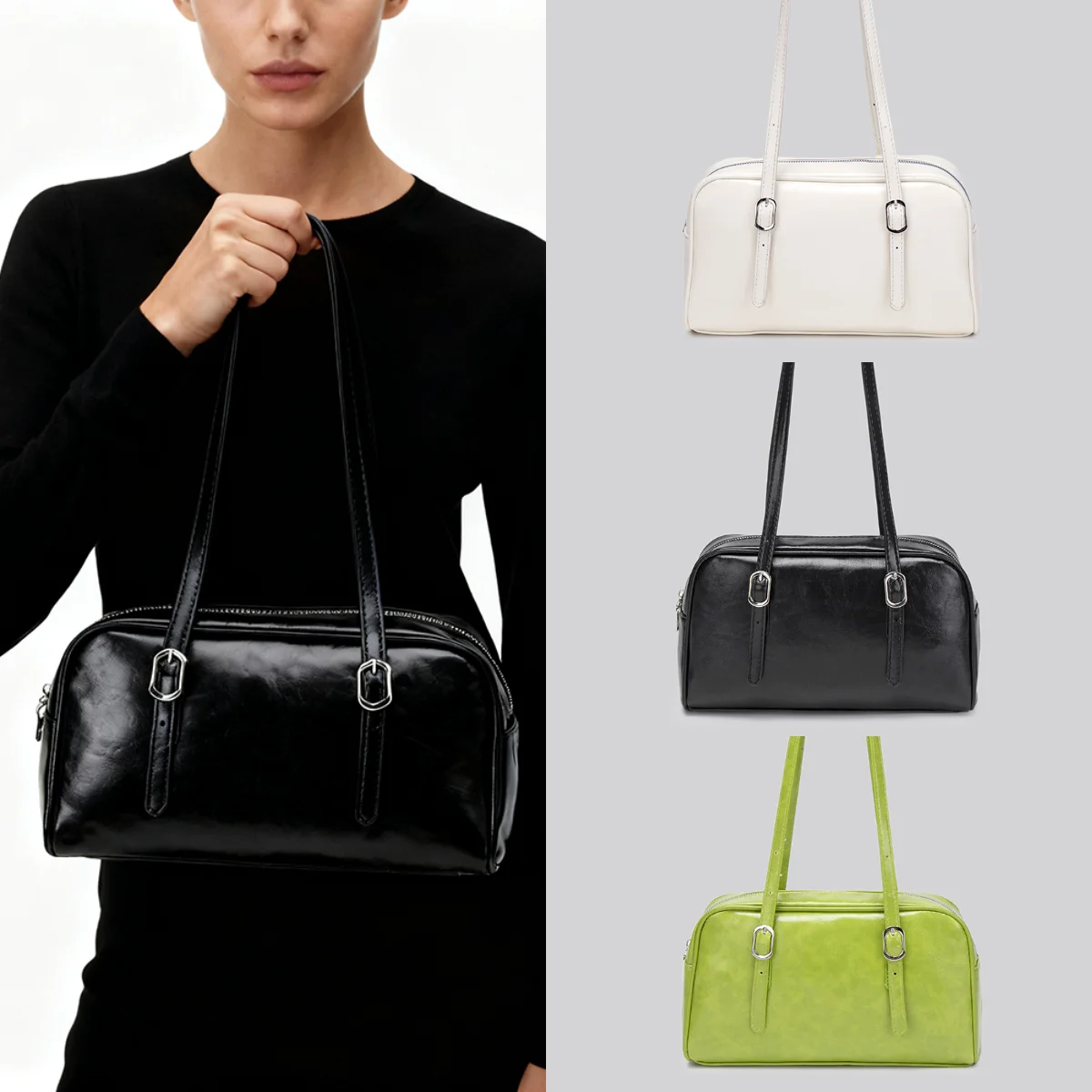 Ladies' large capacity shoulder and armpit bag, fashionable pillow and handbag, suitable for daily commuting.zwq