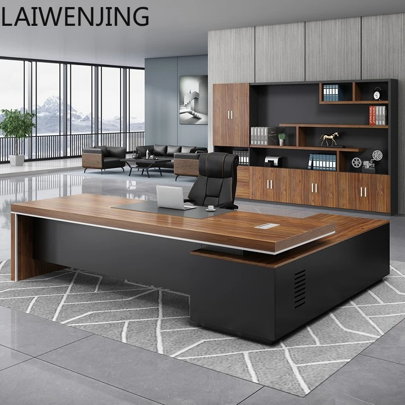 

SGF Office Desk and Chair Combination President Business Atmosphere Large Class Desk Modern Simplicity