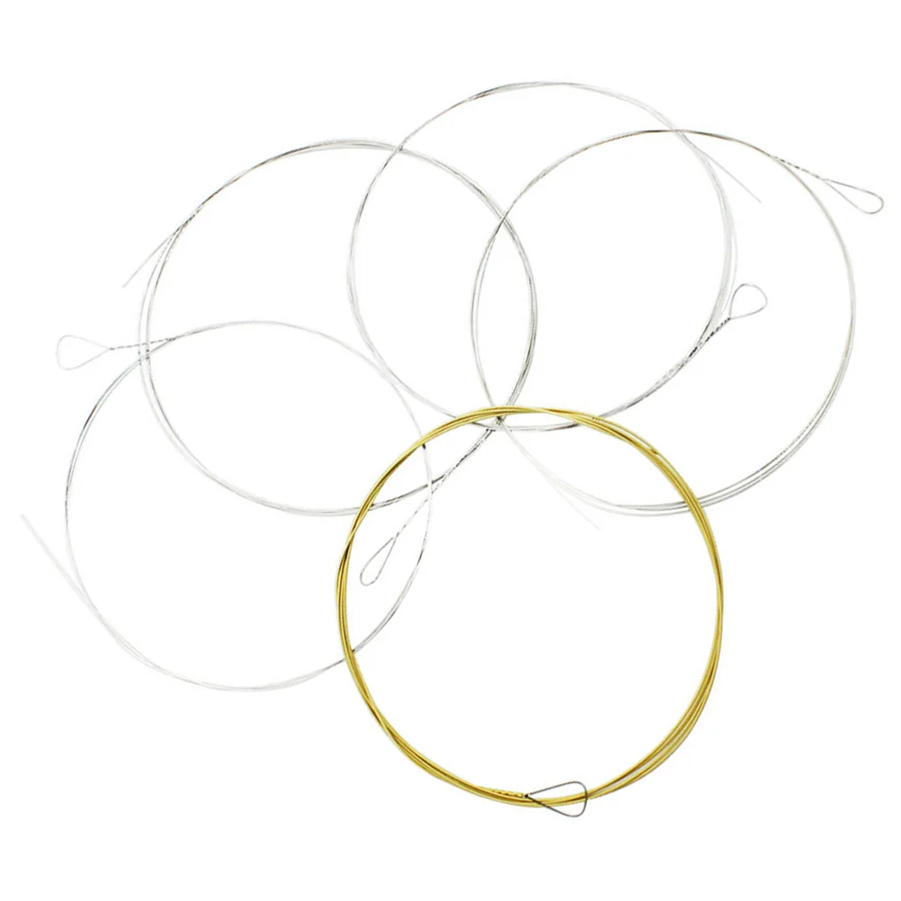 

5Pcs 5 String Banjo Strings Stainless Steel Bright Tone Elastic Replacement Convenient No Damage Instrument Accessories