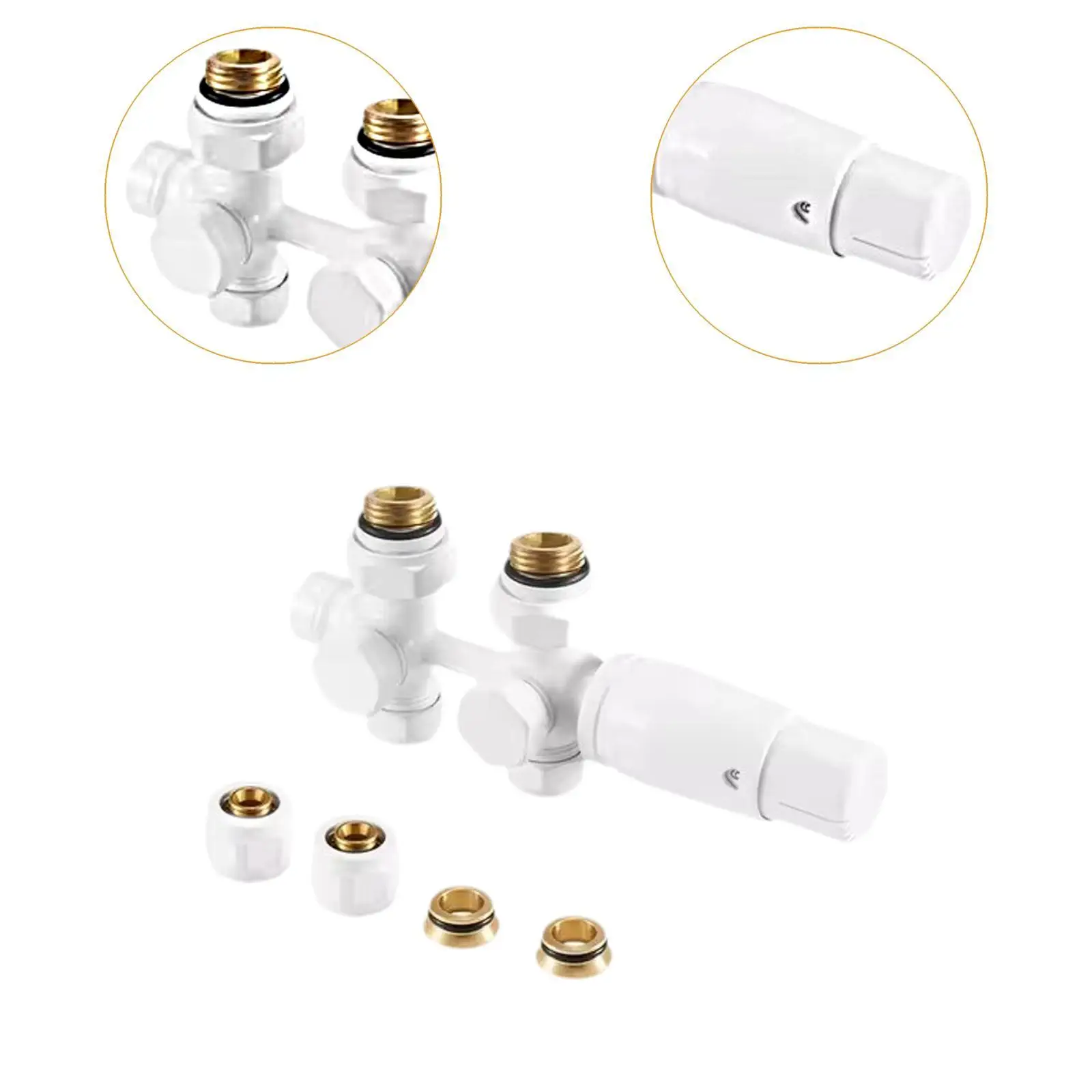 Термостатический радиаторный клапан Медный встроенный радиаторный клапан для дома в отеле