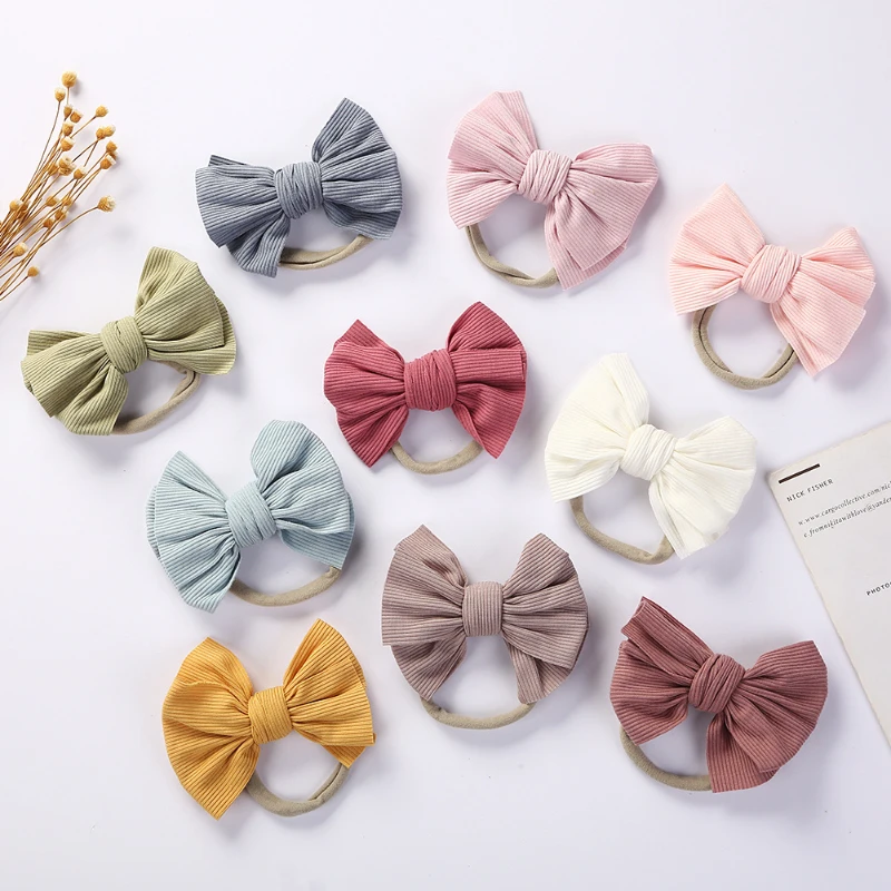 Children's Super Soft Nylon Faucet with Hair Accessories Cotton Bow Baby Headband Baby Girl Hair Accessories Hair Pins and Clips