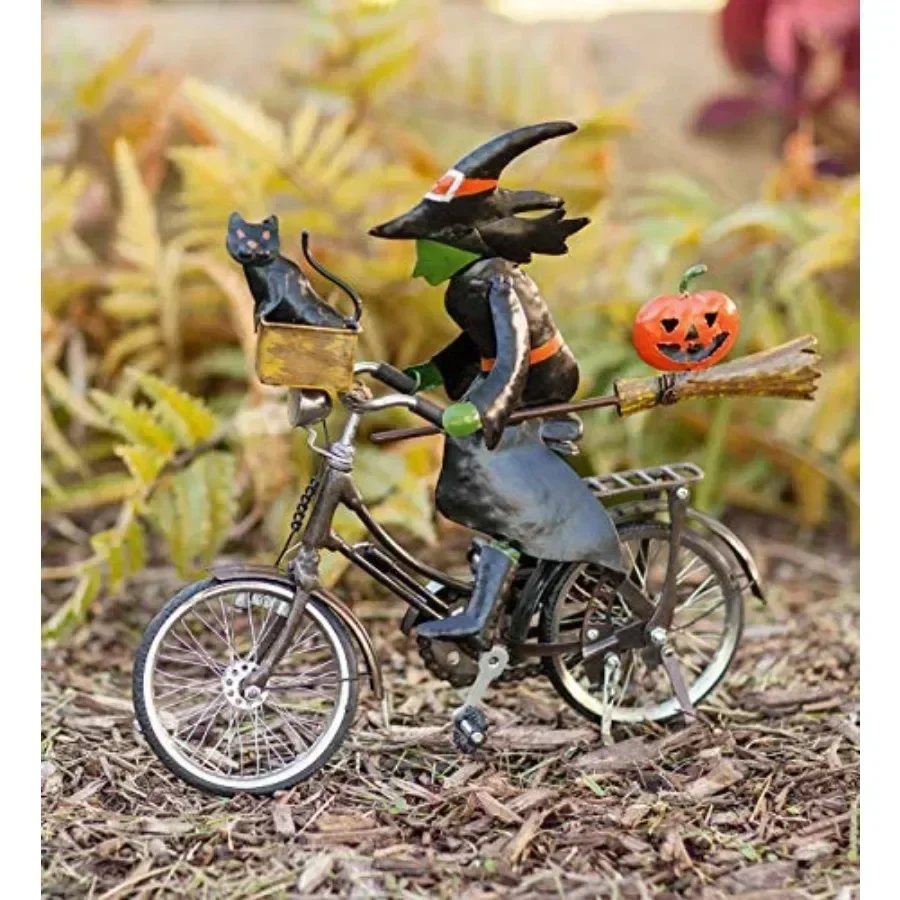 Metal Witch on A Bicycle - 12.5 L X 4 W X 11.75 H
