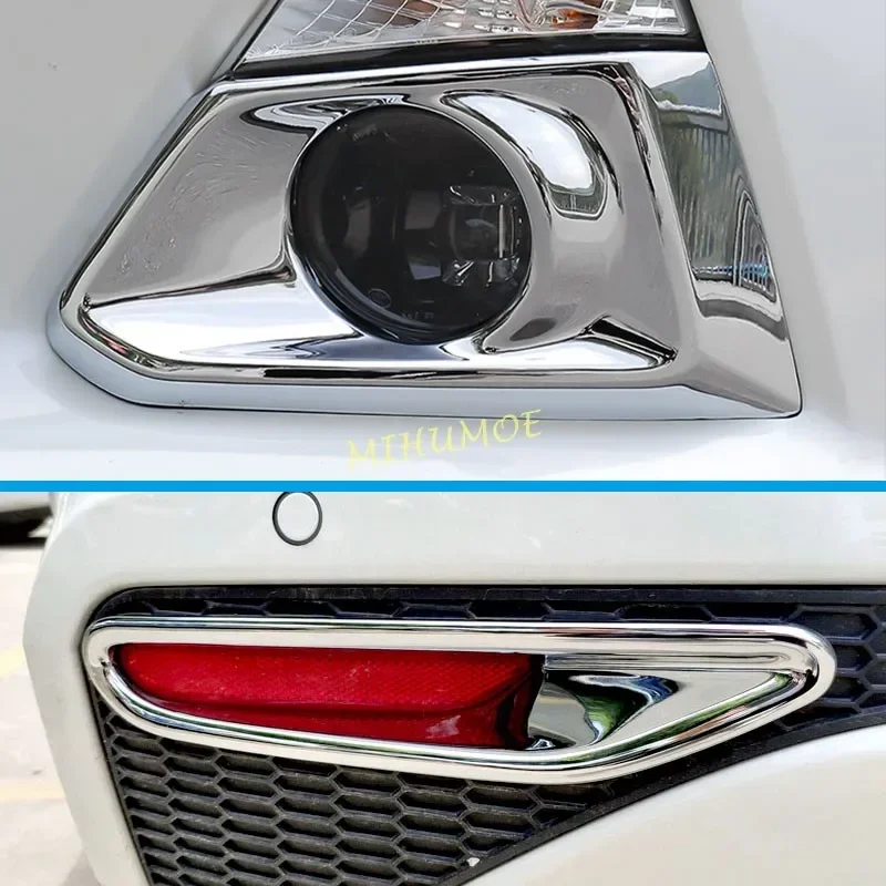 Front + Rear Chrome Bumper Reflector Fog Light Cover Trim For Nissan Altima 2019 2020 2021 2022