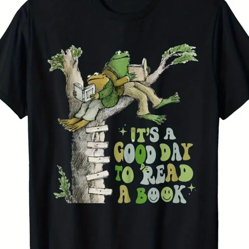 Men's It's A Good Day to Read Book Retro Frog Toad T Shirt 100 ò