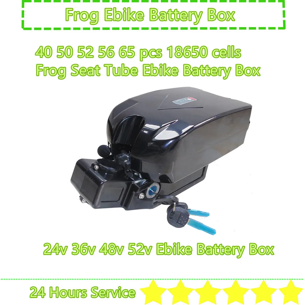 Frog Ebike Battery Box 24V 36V 48V 52V Seat Post Mount Battery Case City Bike Folding Bike Battery Housing Little Frog Box