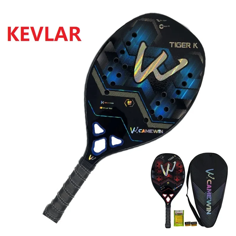 TIGER Kevlar Camewin Beach Tennis Racket Adult Professional Carbon Frame  320g Feminino New With Bag Gift 2024